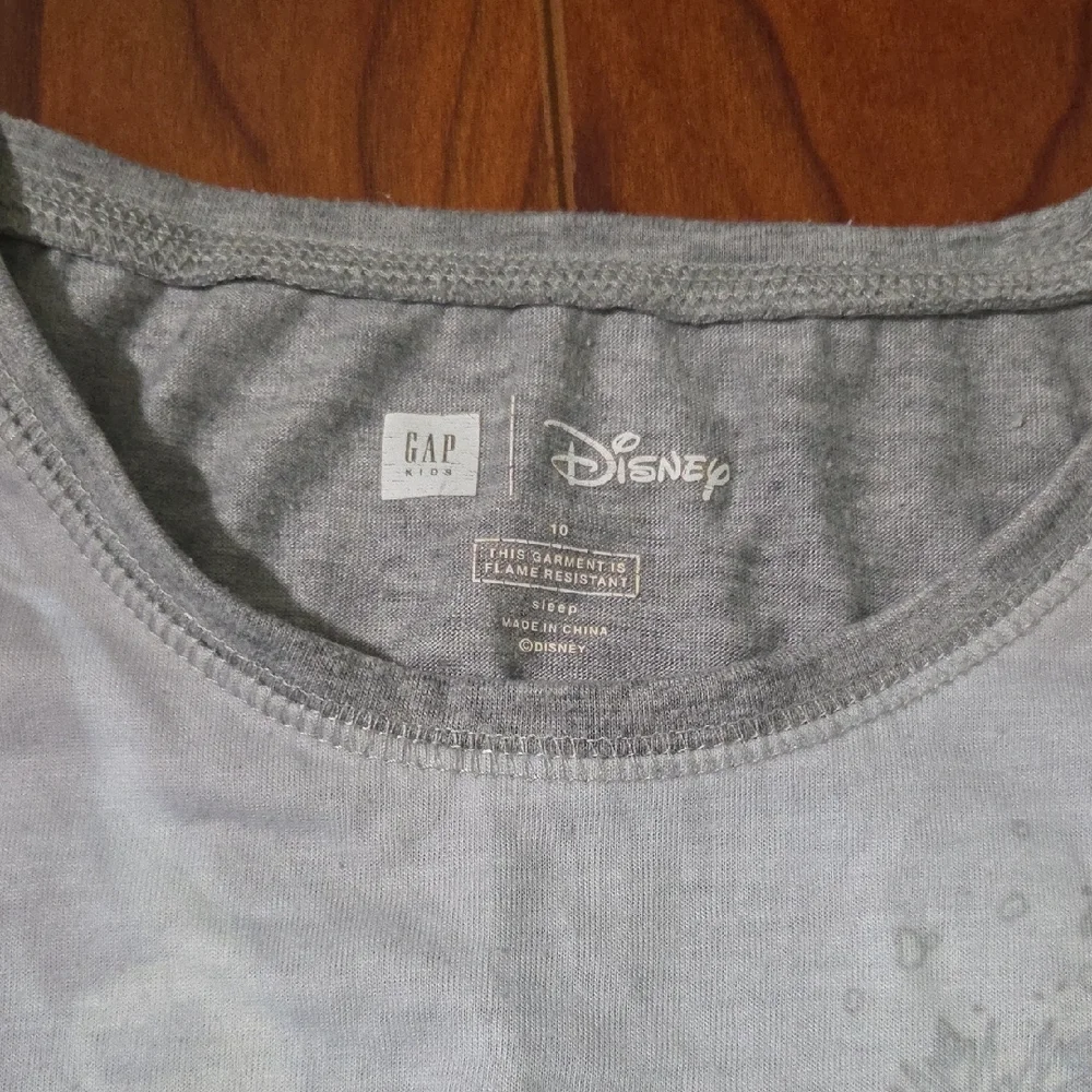 GAP Kids Long Sleeve Shirt Pajama- Gray and Blue Elsa Design